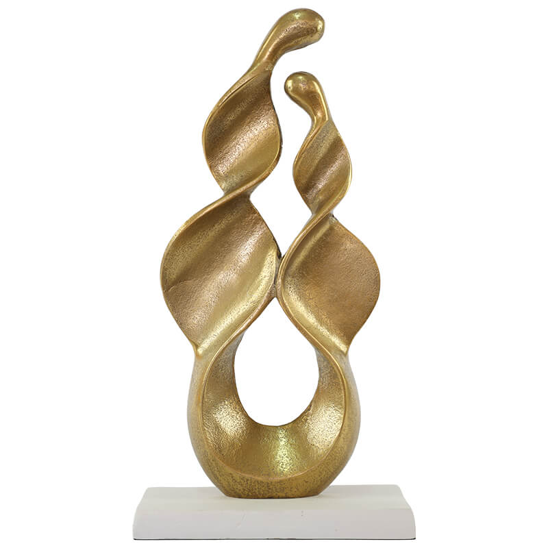 SCULPTURE GOLD/WHITE 23X12X45CM