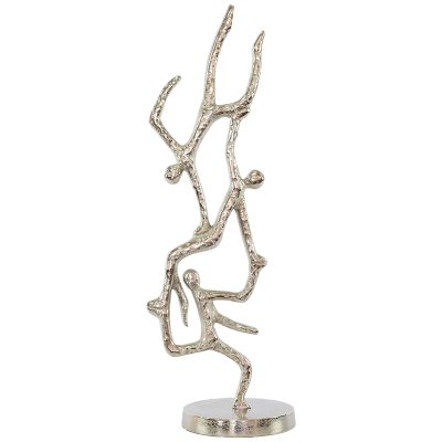 GYMNASTS ROUGH NICKEL 19X15X54CM