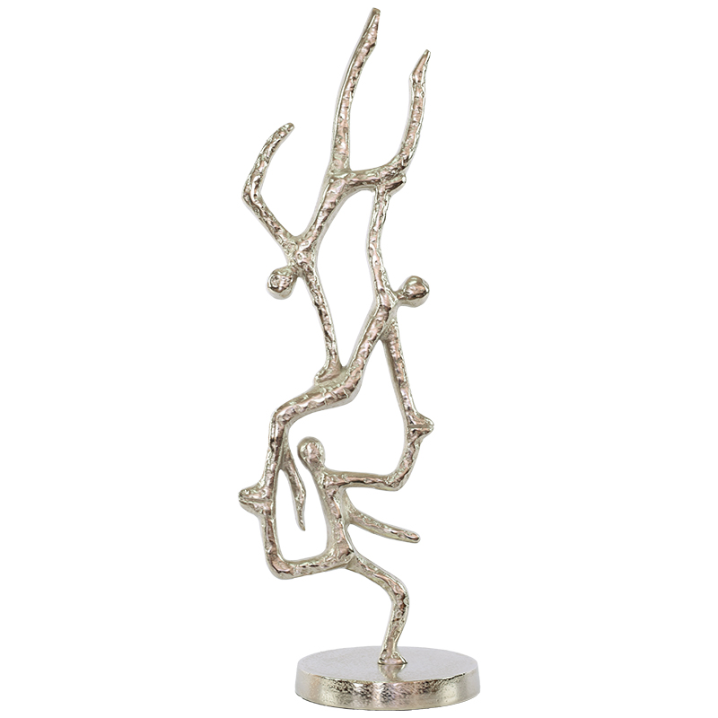 GYMNASTS ROUGH NICKEL 19X15X54CM
