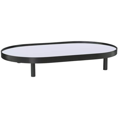 BLACK MIRROR TRAY 54X33CM