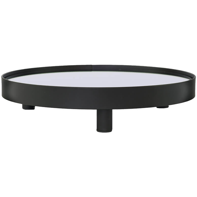 BLACK MIRROR TRAY 25CM DIA - Image 2