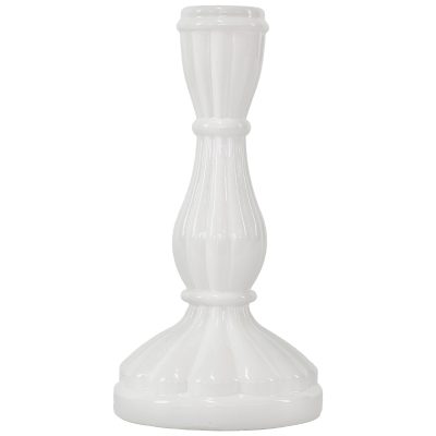 REGENT WHITE CANDLE HOLDER 17CM