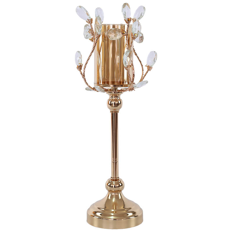 CRYSTAL LILY CANDLE HOLDER 44CM