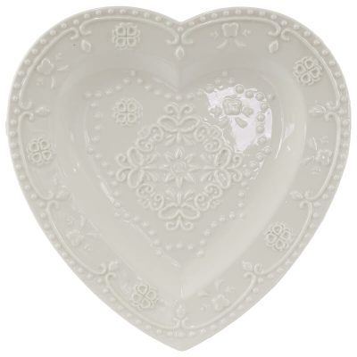 AMORE HEART PLATE 23X22CM
