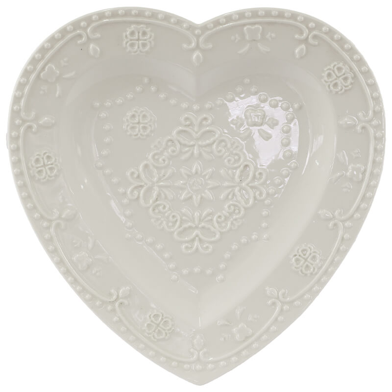 AMORE HEART PLATE 23X22CM