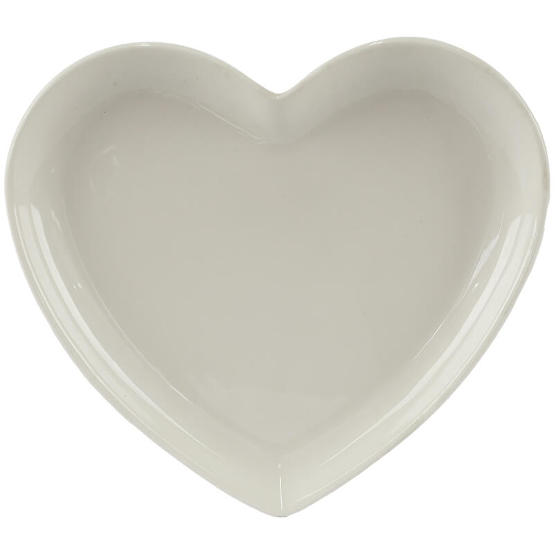 AMORE HEART TRINKET PLATE 18X16CM