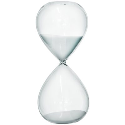 WHITE HOURGLASS 25CM