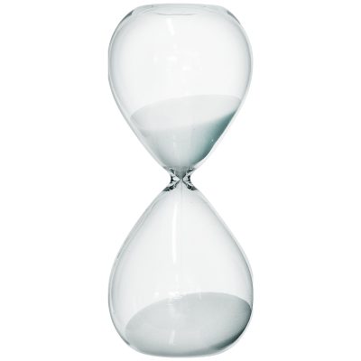 WHITE HOURGLASS 19CM