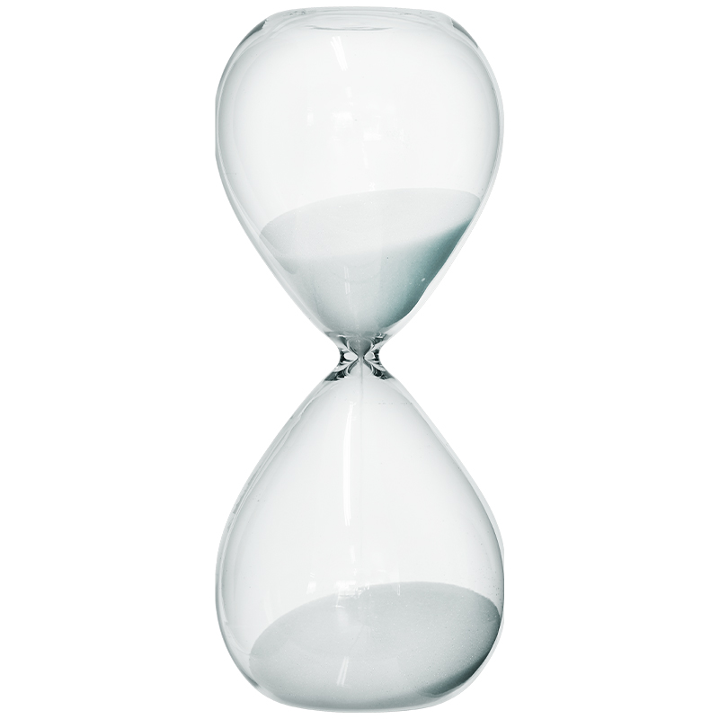 WHITE HOURGLASS 19CM
