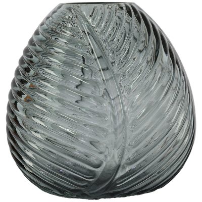 GREY LEAF BUD VASE 12CM