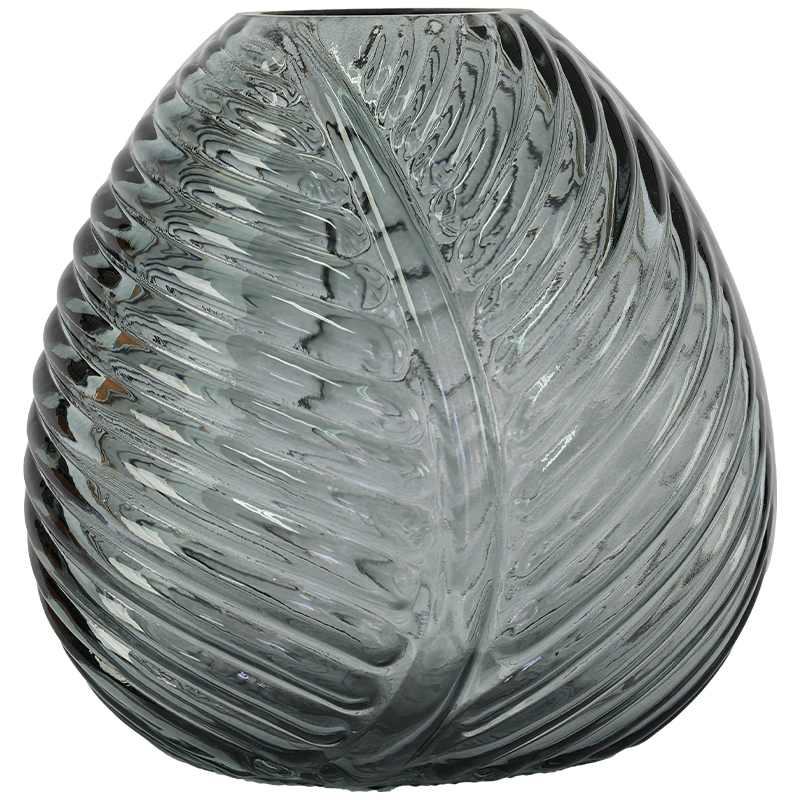 GREY LEAF BUD VASE 12CM