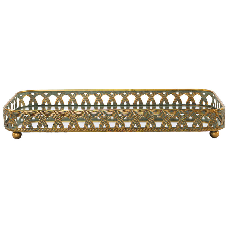 SUBALI TRAY 36X19X6CM MIRROR TOP - Image 3