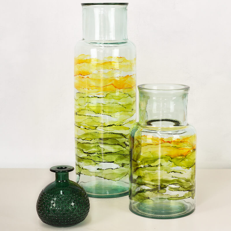 FOREST GREEN DIAMOND BUD VASE 12CM - Image 2