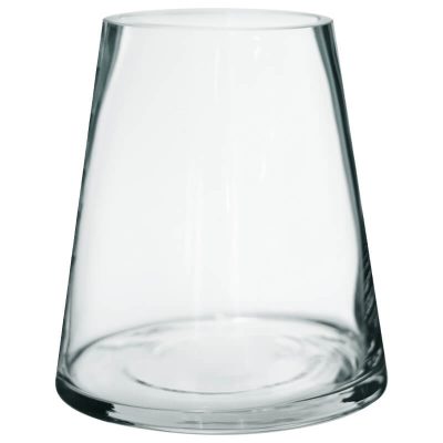 CLEAR CONE VASE 15X14CM(TOP 9CM)