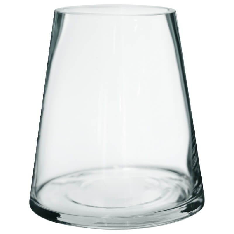 CLEAR CONE VASE 15X14CM(TOP 9CM)