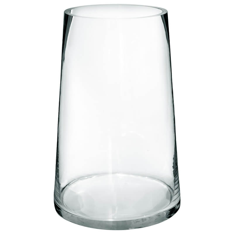 CLEAR CONE VASE 30X20CM (TOP 15CM)