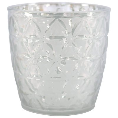 BIANCO VOTIVE 8CM WHITE/SILVER