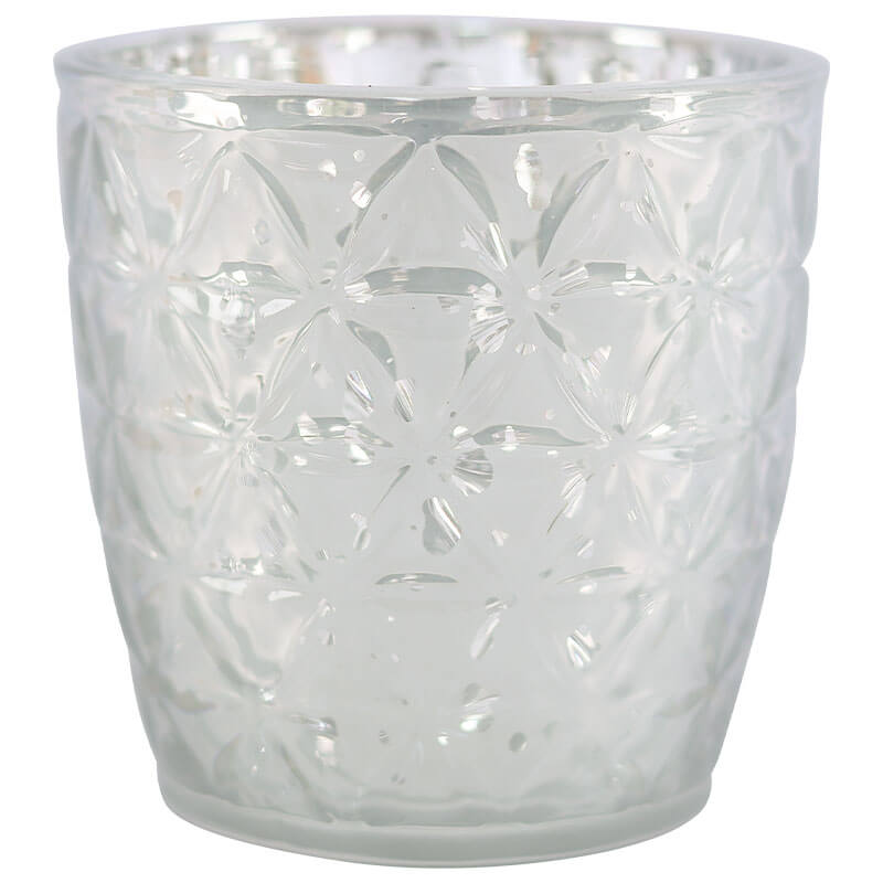 BIANCO VOTIVE 8CM WHITE/SILVER
