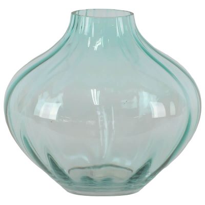 AQUA MARINE OPTIC VASE 20X22CM