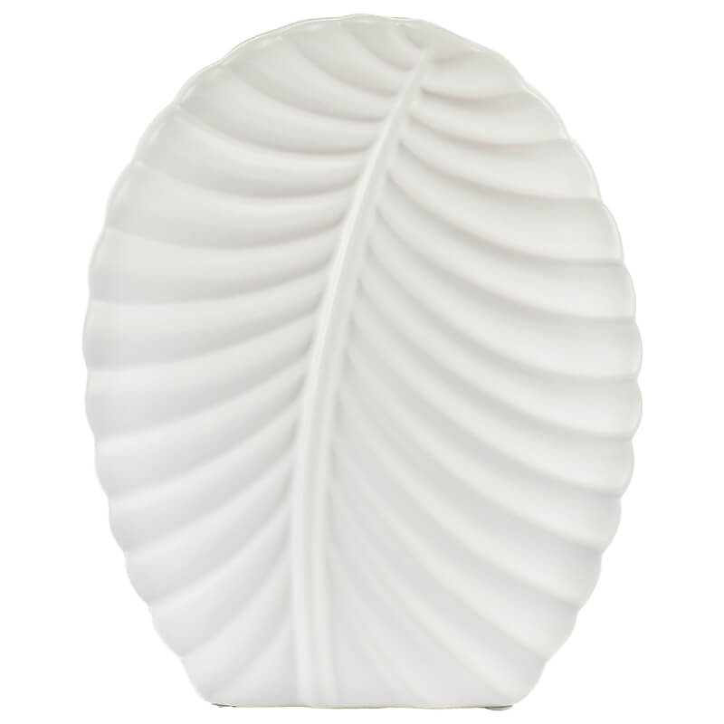 CATHY LEAF VASE MATT WHITE 31CM - Image 2