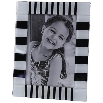 BLACK & WHITE MIRROR PHOTO FRAME