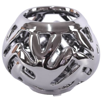 SILVER CANDLE HOLDER 10CM
