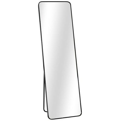BLACK CHEVEL MIRROR 170X50CM