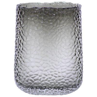GREY STENAR VASE 20CM