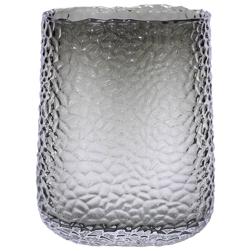 GREY STENAR VASE 20CM