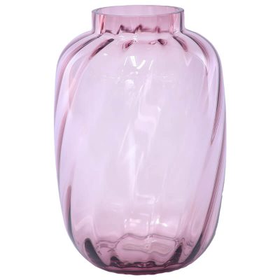 PINK OPTIC VASE 25CM