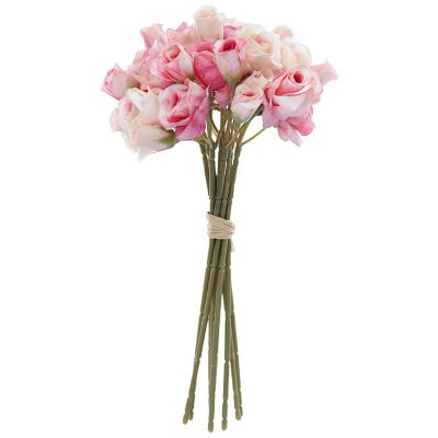 PINK ROSE BUS POSY 28CM