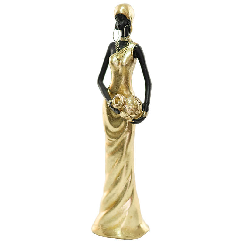 AFRICAN LADY WITH VASE 30CM - Image 3