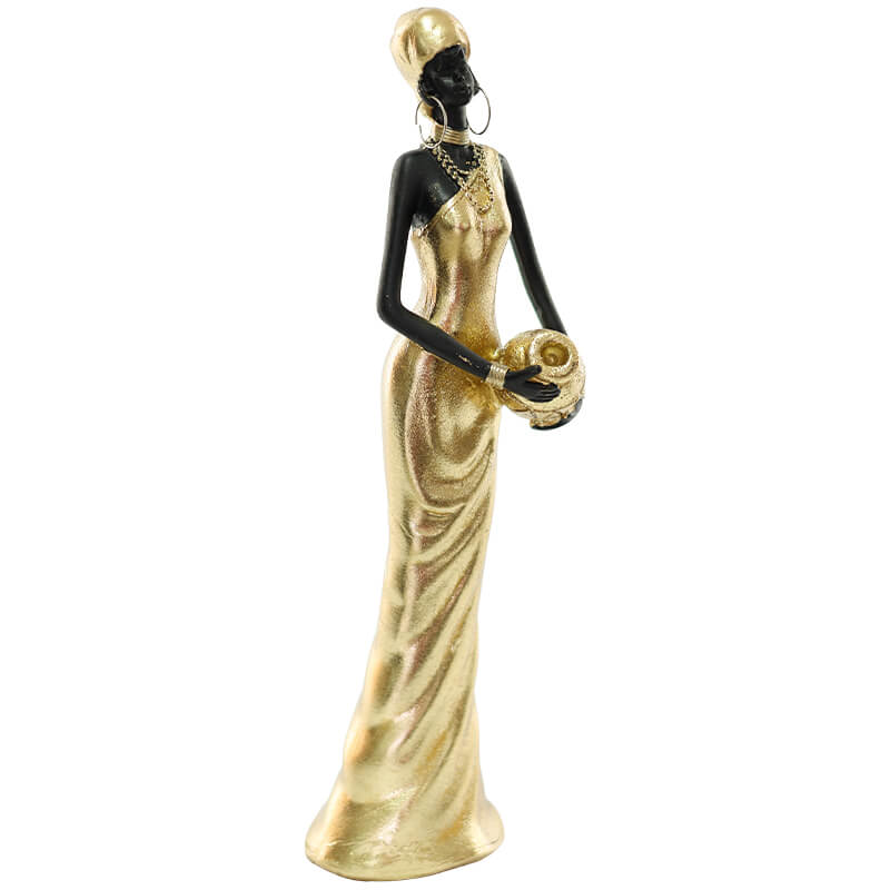 AFRICAN LADY WITH VASE 30CM - Image 2