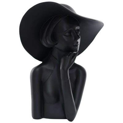 GIRL WITH HAT MATT BLACK 27CM