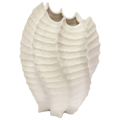 SHELL VASE 24CM CREAM
