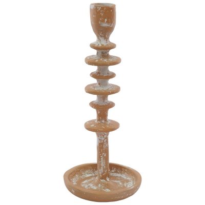 CANDLE HOLDER STONE WASH 27CM