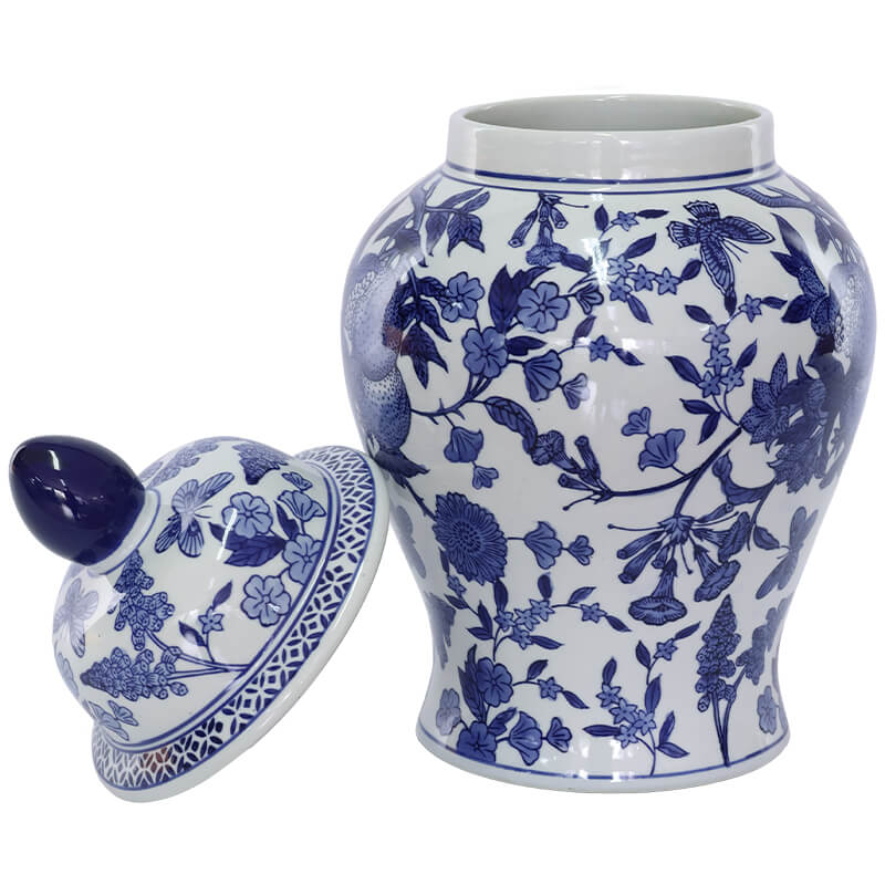 WHITE BLUE GINGER JAR 44CM - Image 2