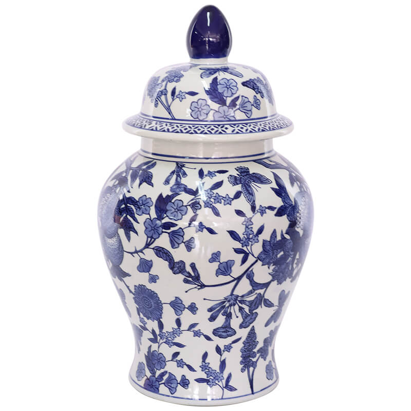 WHITE BLUE GINGER JAR 44CM