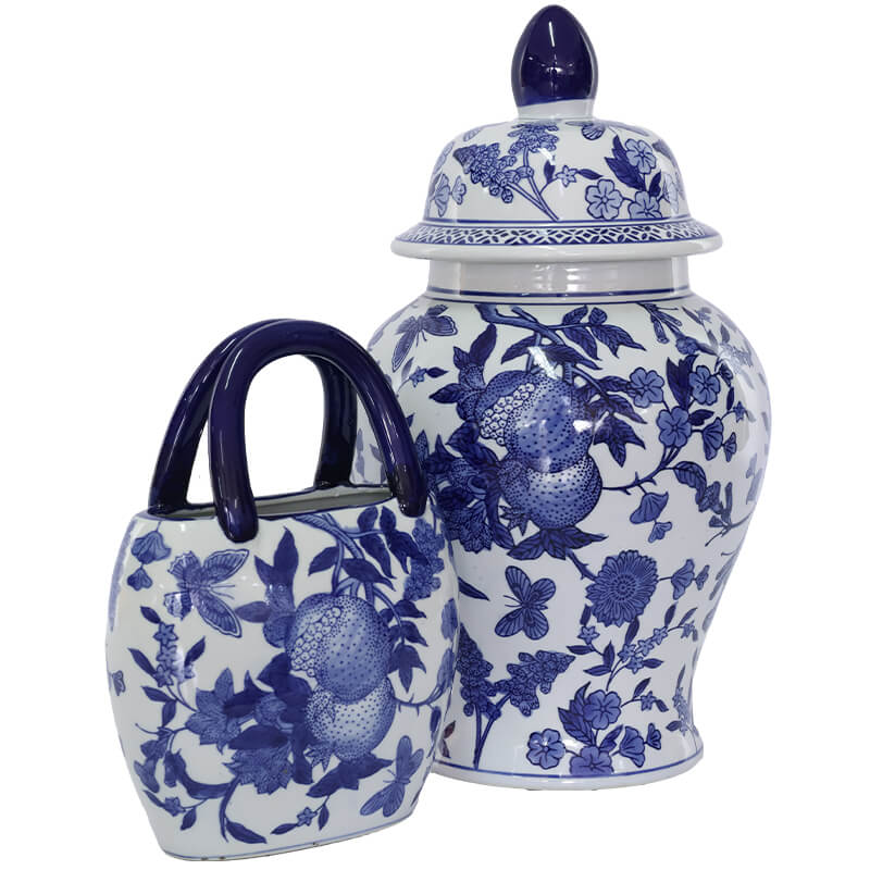 WHITE BLUE HANDBAG 27X21X11CM - Image 2