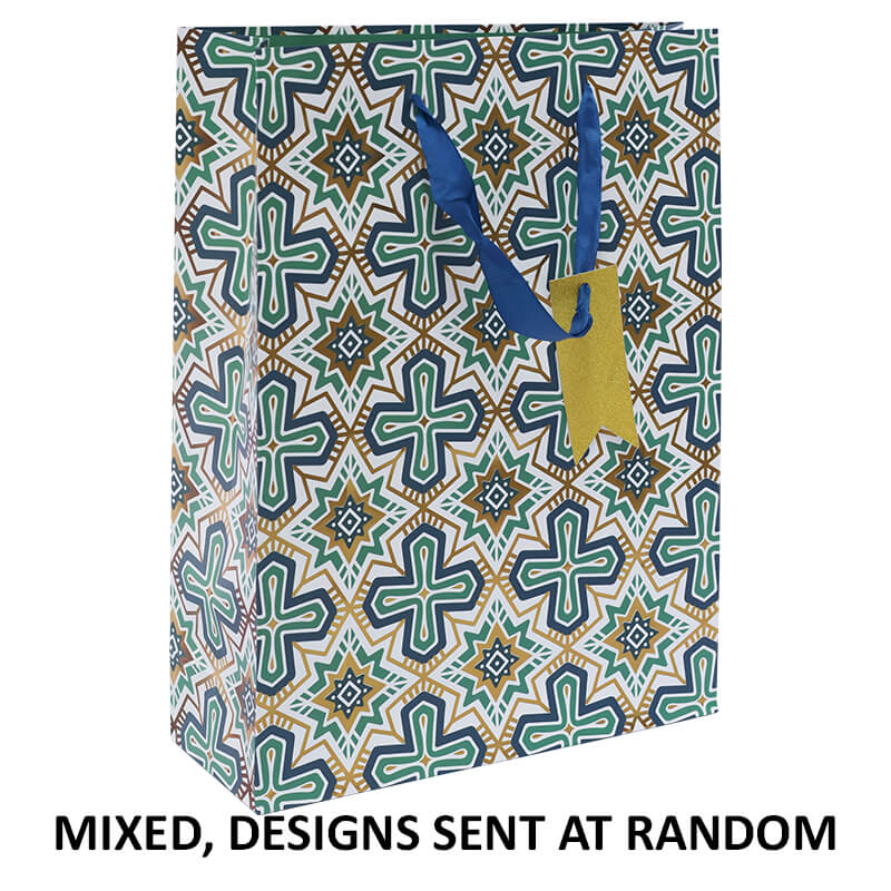 PATTERNED GIFT BAG MIXED LARGE