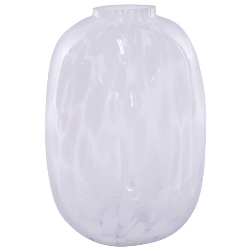 WHITE SPLASH VASE 30X20CM