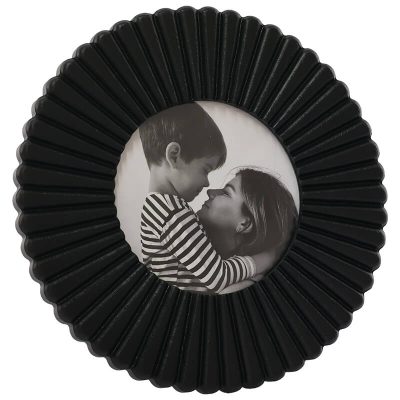 BLACK FACET PICTURE FRAME 23CM