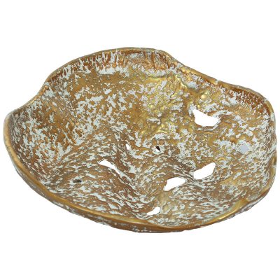 VOLCANIC FLAT BOWL GOLD/WHITE 36