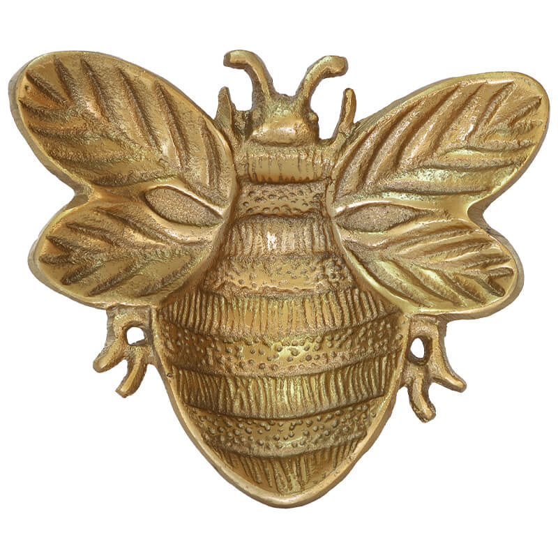 HONEY BEE WALL DECOR GOLD 15X13CM