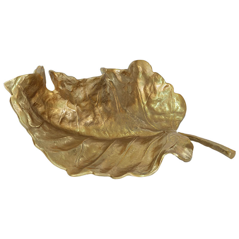 LEMBA CURVED LEAF GOLD 55X36X18CM - Image 3