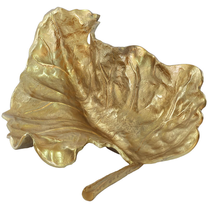 LEMBA CURVED LEAF GOLD 55X36X18CM - Image 2