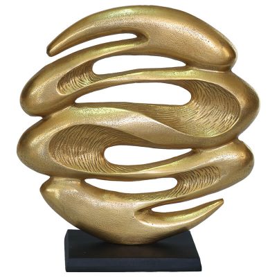 LAVA SCULPTURE GOLD/BLACK 44CM
