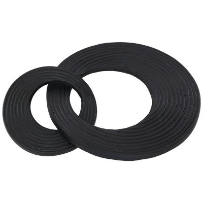 DECO OBJECT ROUND BLACK 25X21X5CM