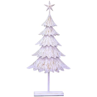 WHITE METAL CHRISTMAS TREE 80CM