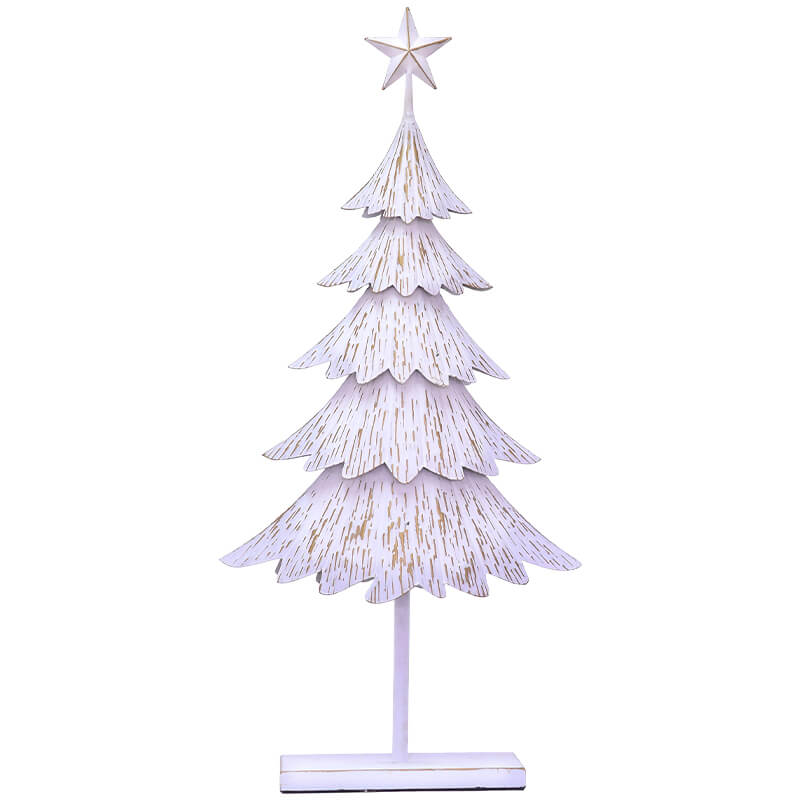 WHITE METAL CHRISTMAS TREE 80CM